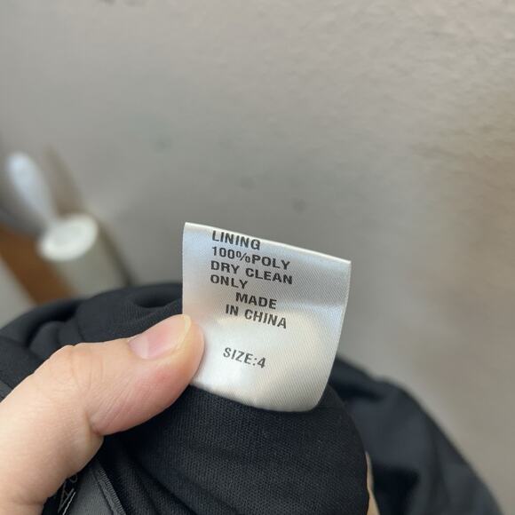 Tadashi Shoji Gown Maxi Dress SZ 4 Black-Tie Formal Wedding Whimsigoth Prom Goth - Picture 13 of 14